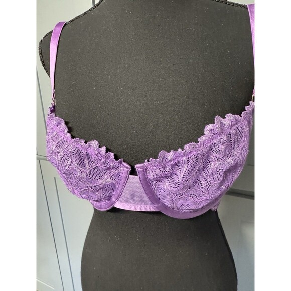 Savage X Fenty Savage Not Sorry Lace Balconette Bra 42992 Lavender Size 36DD - Picture 4 of 9